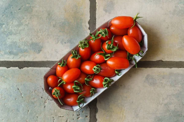 Fresh Ripe Cherry Tomatoes Close — Stock Photo, Image