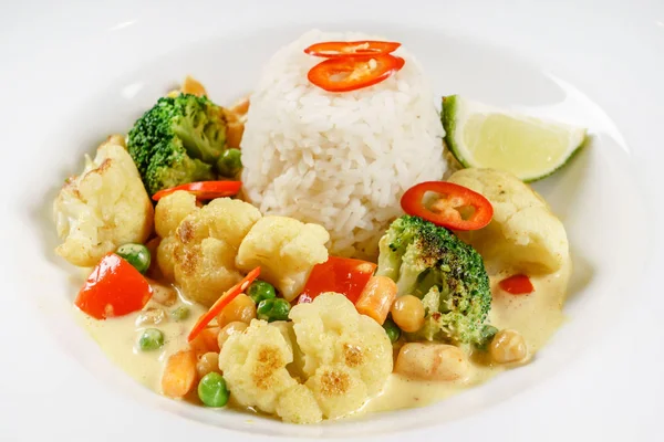Tasty Rice Vegetables Close — Stock Photo, Image