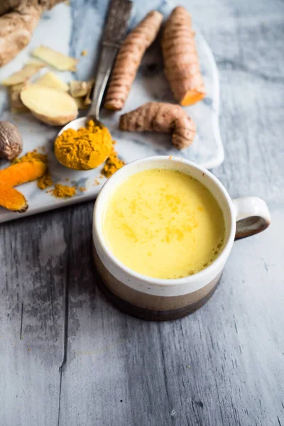 Turmeric Golden Milk Close — Stock Photo, Image