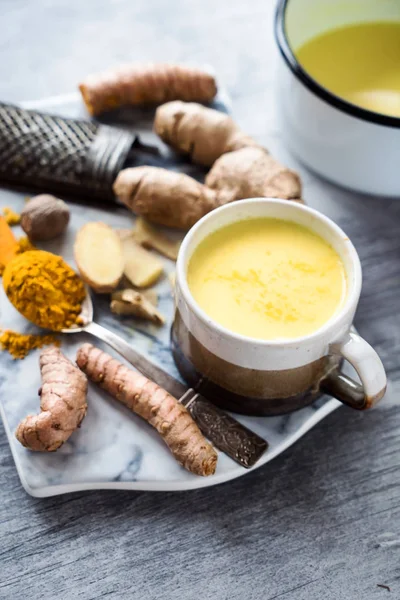 Turmeric Golden Milk Close — Stock Photo, Image