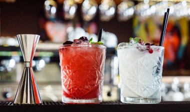 barda kokteyller. Yakın çekim