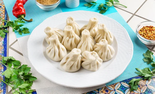 格鲁吉亚饺子 Khinkali — 图库照片