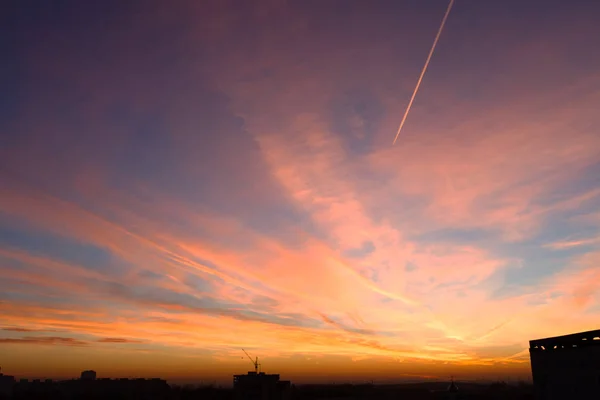 市内の美しい夕日 — ストック写真