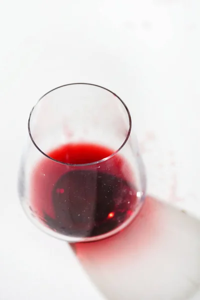 Copos Com Vinho Tinto Close — Fotografia de Stock
