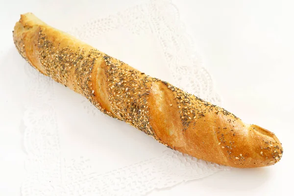 Fresh Tasty Baguette Close — Stock Photo, Image