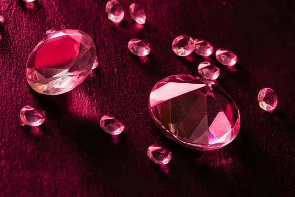 Різні Красиві Алмази Крупним Планом — стокове фото