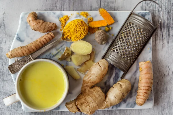 Turmeric Golden Tea Close — Stock Photo, Image