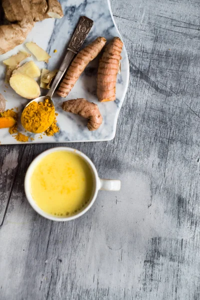 Turmeric Golden Tea Close — Stock Photo, Image