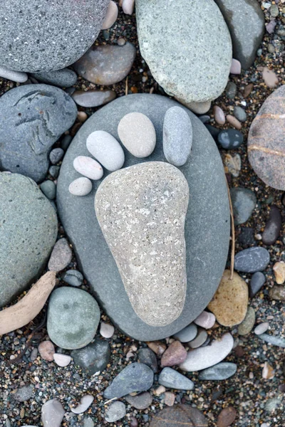 Kiezel Stenen Het Strand Close — Stockfoto