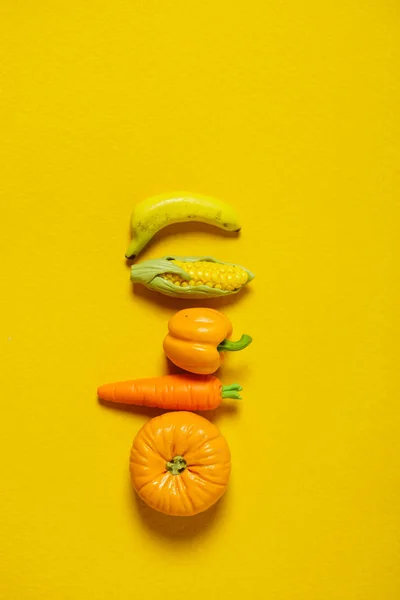 Plastikowe Owoce Warzywa Bliska — Zdjęcie stockowe