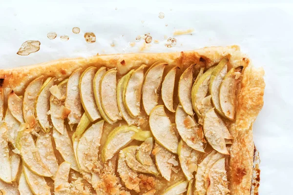 Tarte Aux Pommes Cannelle Gros Plan — Photo