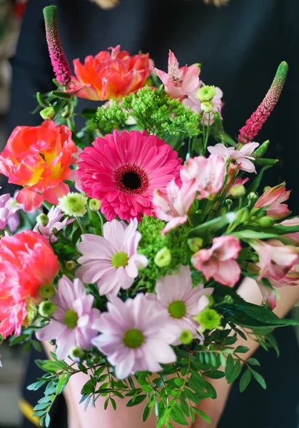 stock image nice bouquet in the hands of woman 