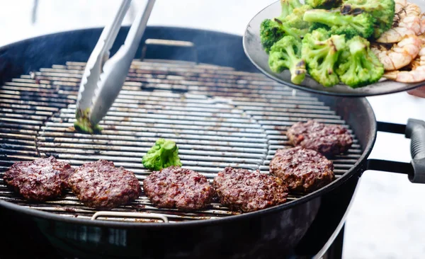 Grilled Cutlets Burgers Close — Stock Photo, Image