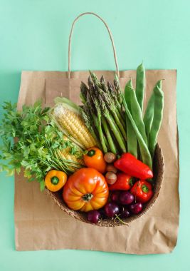 Taze sebzeler, kapatın.