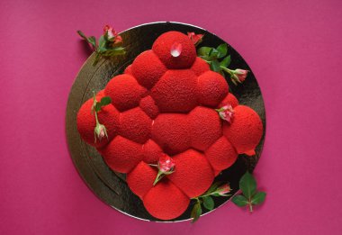 yaratıcı kek meyve ve çilek, yakın çekim