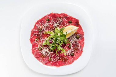 Carpaccio beyaz, kapatma sığır eti