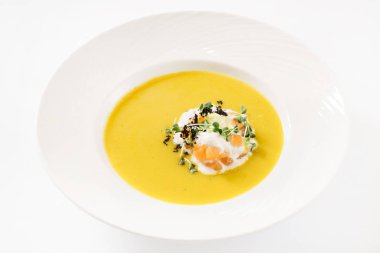 sebze kremalı çorba, yakın çekim