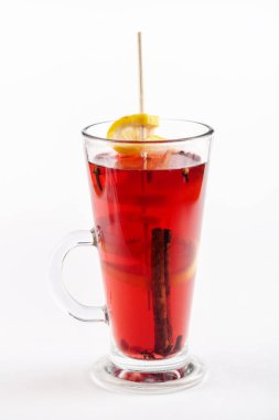 Beyaz, mulled şarap yakın çekim