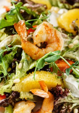 Taze salata karides, yakın çekim