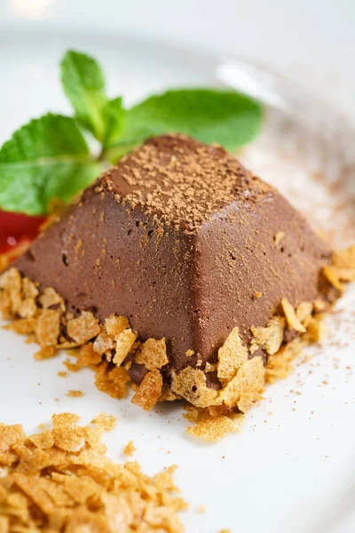 Fit Chocolate Dessert Close — Stock Photo, Image