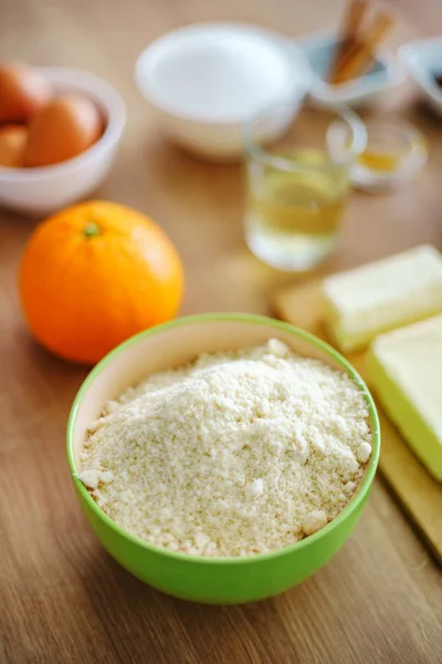 Ingrédients Pour Gâteau Gros Plan — Photo