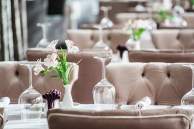 Set yemek için masa, yakın çekim