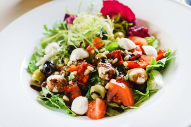 mozarella, salata yakın çekim