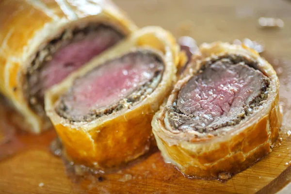 Beef Wellington Closeup Close — Stock Photo, Image