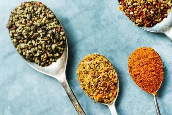 Spices Spoons Close — Stock Photo, Image