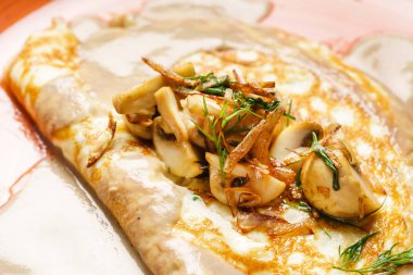 omlet mantar, yakın çekim