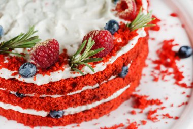 Noel kek çilek ile yakın çekim