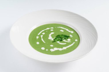 çorba beyaz krem, yakın çekim