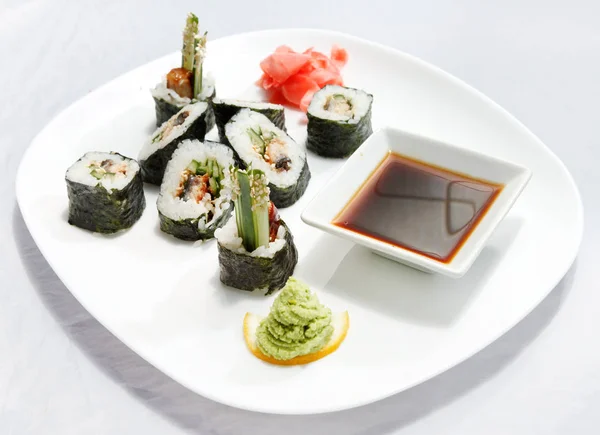 Sushi Sauce Soja Gros Plan — Photo