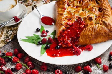 taze pasta berry, yakın çekim