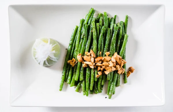 Roasted Green Beans Close — Stock Photo, Image