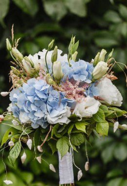 Güzel bir düğün buketi, kapat.