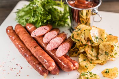 lezzetli ördek sosis, yakın çekim