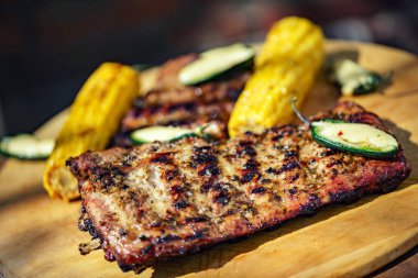 ızgara kaburga ile Mısır, yakın çekim