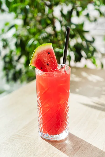 Melancia Mocktail Café Close — Fotografia de Stock