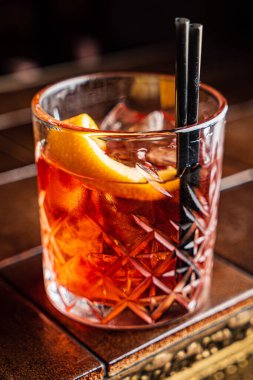 lezzetli kokteyl barda, yakın çekim