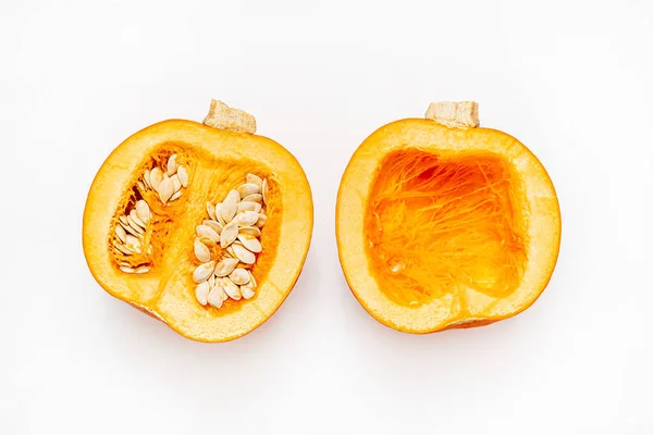 Calabaza Sobre Fondo Blanco Cerca — Foto de Stock