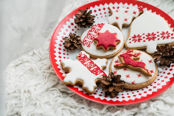 Kerstkoekjes Sluiten — Stockfoto