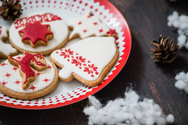 クリスマスクッキーを閉じます — ストック写真