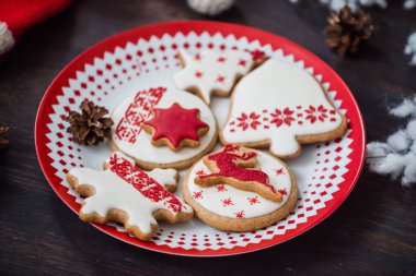 Noel kurabiyeleri, kapatın.