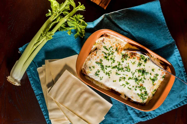 Leckere Lasagne Aus Nächster Nähe — Stockfoto