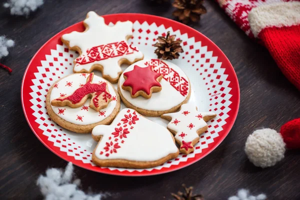 Kerstkoekjes Sluiten — Stockfoto