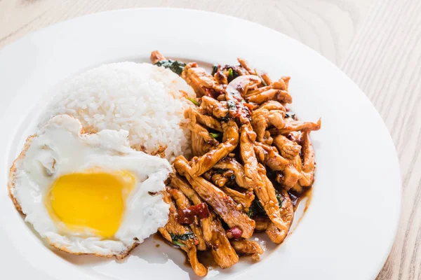 Huhn Mit Reis Aus Nächster Nähe — Stockfoto