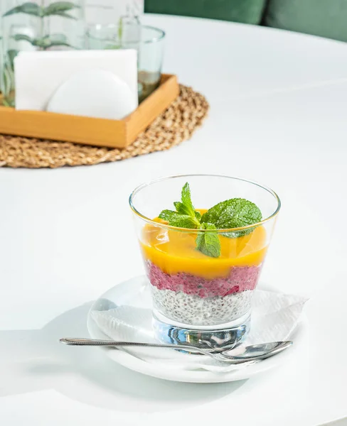 Coconut Milk Chia Pudding with fruits