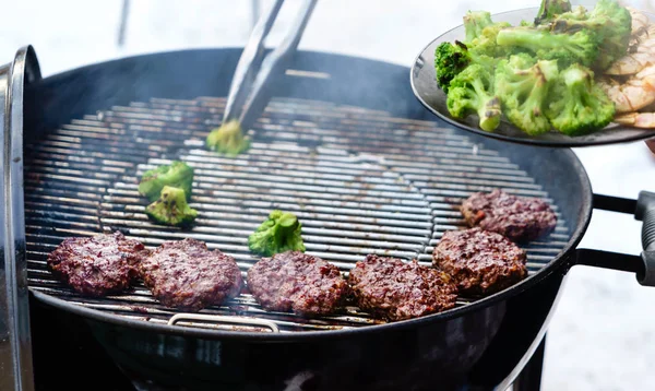 Grillade Kotletter För Hamburgare — Stockfoto