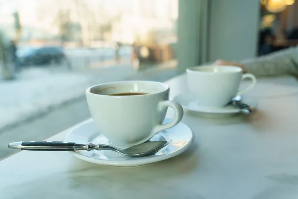 コーヒー ショップでコーヒー — ストック写真